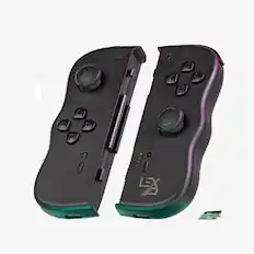 Front. Lexip - LEXIP twin pad controllers for Nintendo switch - Black.