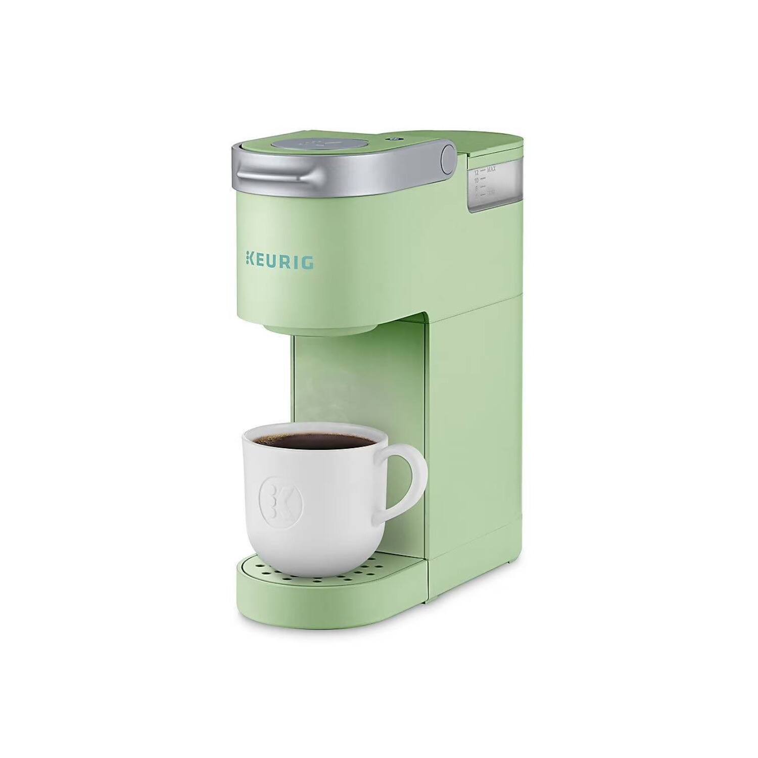 Angle. Keurig - Keurig K-Mini Coffee Maker, Single Serve K-Cup Pod Coffee Brewer, 6 to 12 Oz. Brew Sizes, Chill Green - Green.