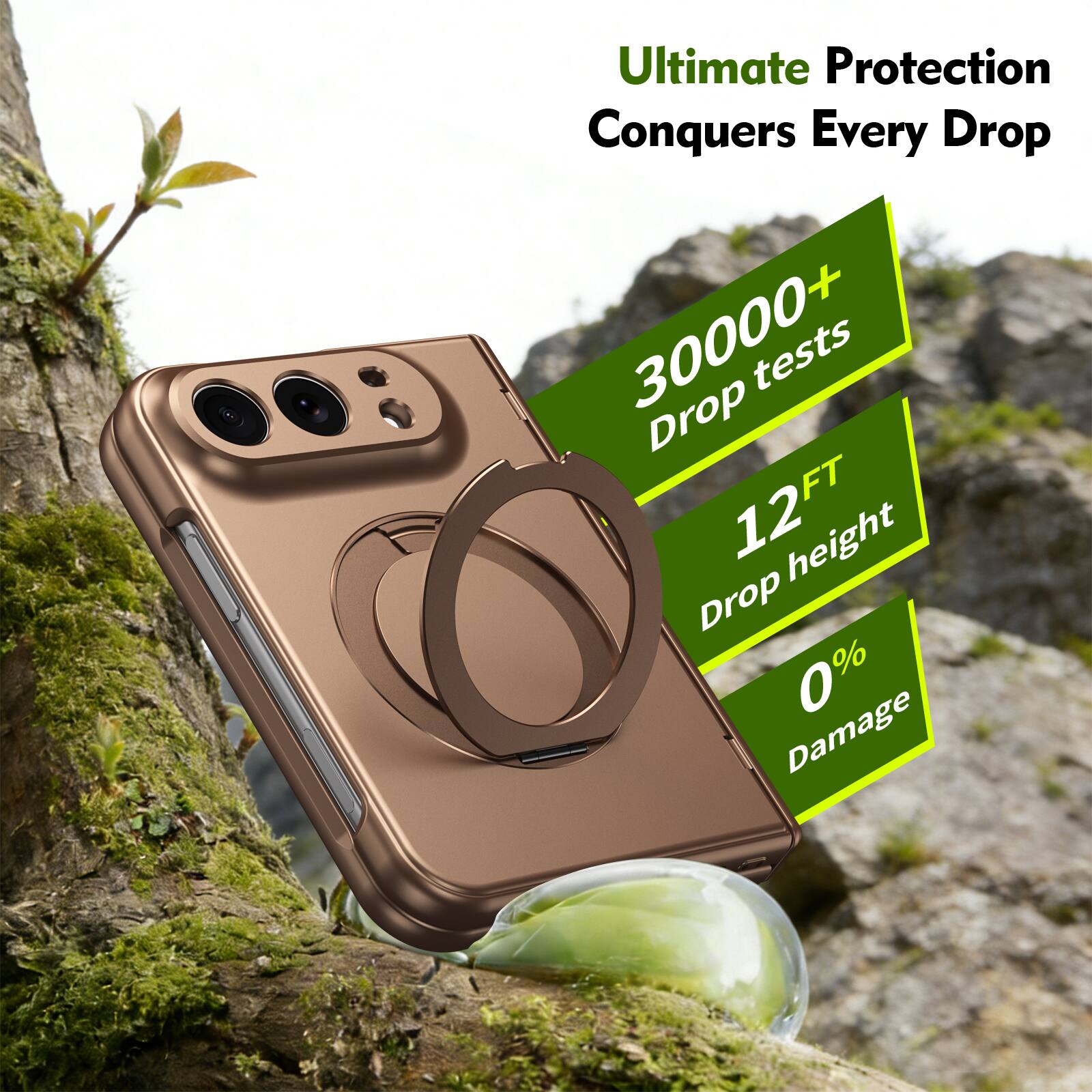 Ultimate Protection Conquers Every Drop  
30000+ Drop tests  
12FT Drop height  
0% Damage