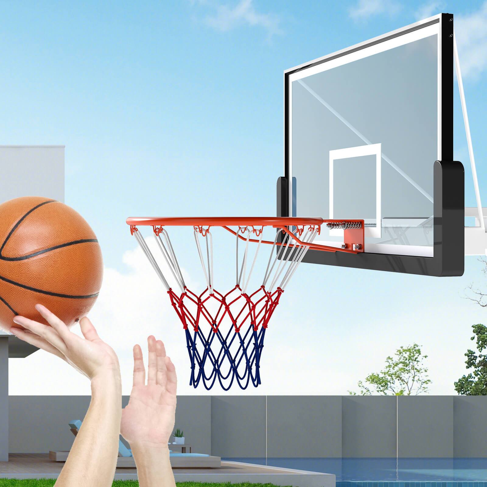 Alt View 3. Costway - Costway 18" Basketball Rim with Double Springs & All Weather Net for Indoor & Outdoor - Orange.
