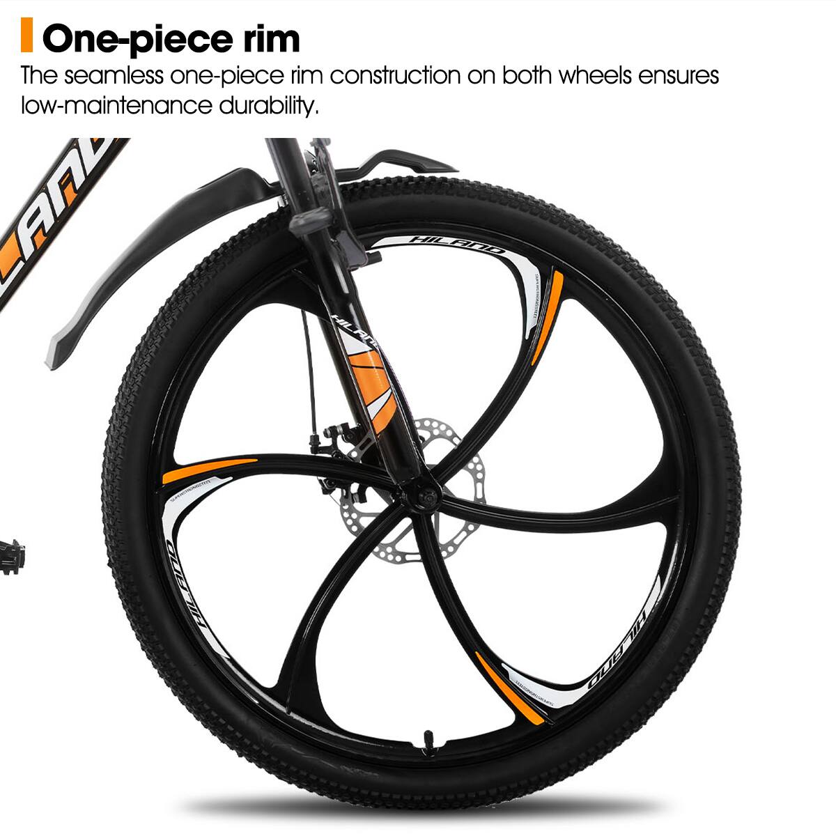 One-piece rim

The seamless one-piece rim construction on both wheels ensures low-maintenance durability.