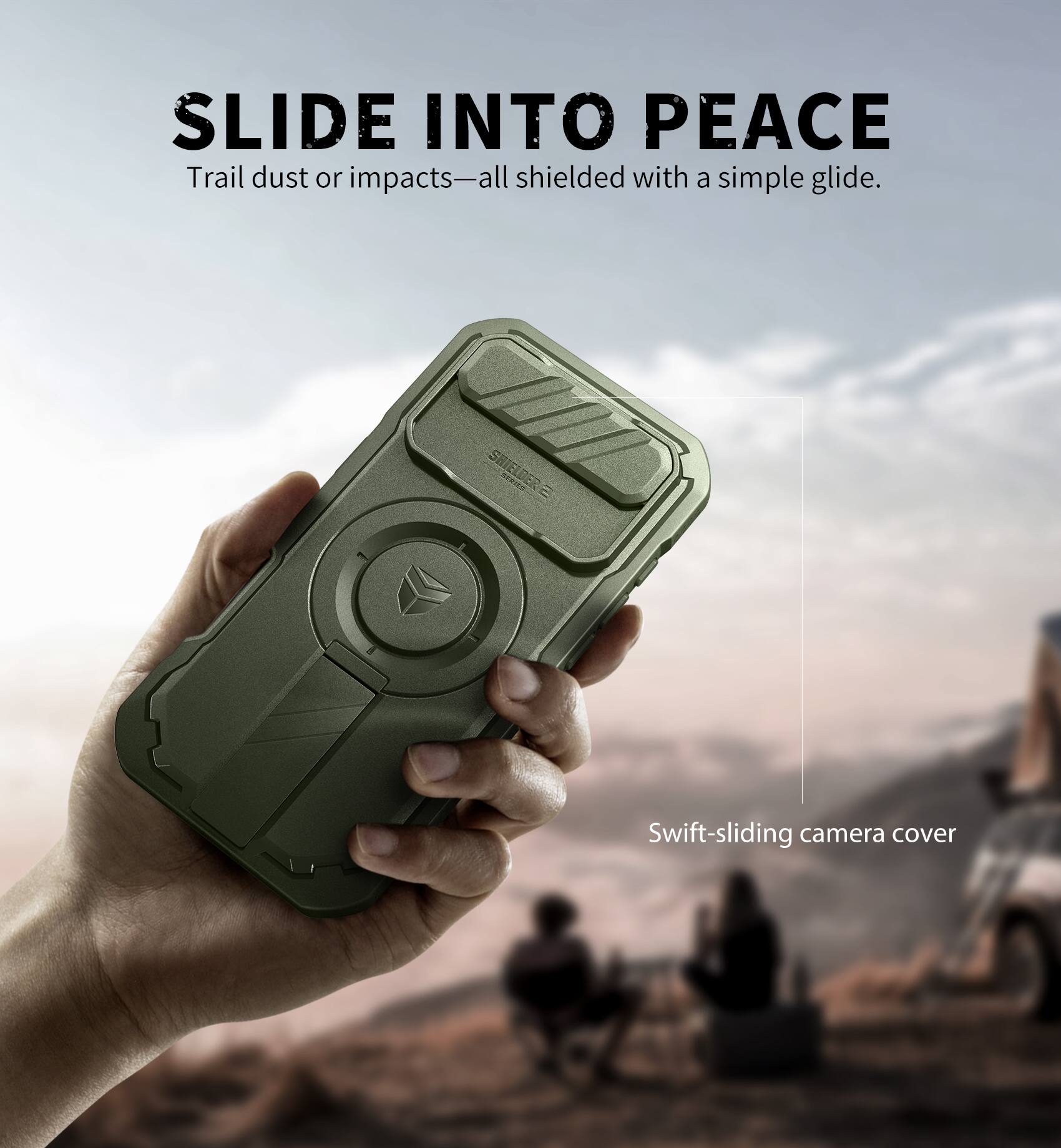 SLIDE INTO PEACE  
Trail dust or impacts—all shielded with a simple glide.  

Swift-sliding camera cover