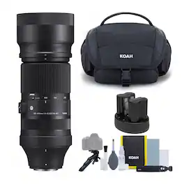 Sigma - 100-400mm F5-6.3 DG DN OS Contemporary Lens for Fujifilm X Mount Bundle