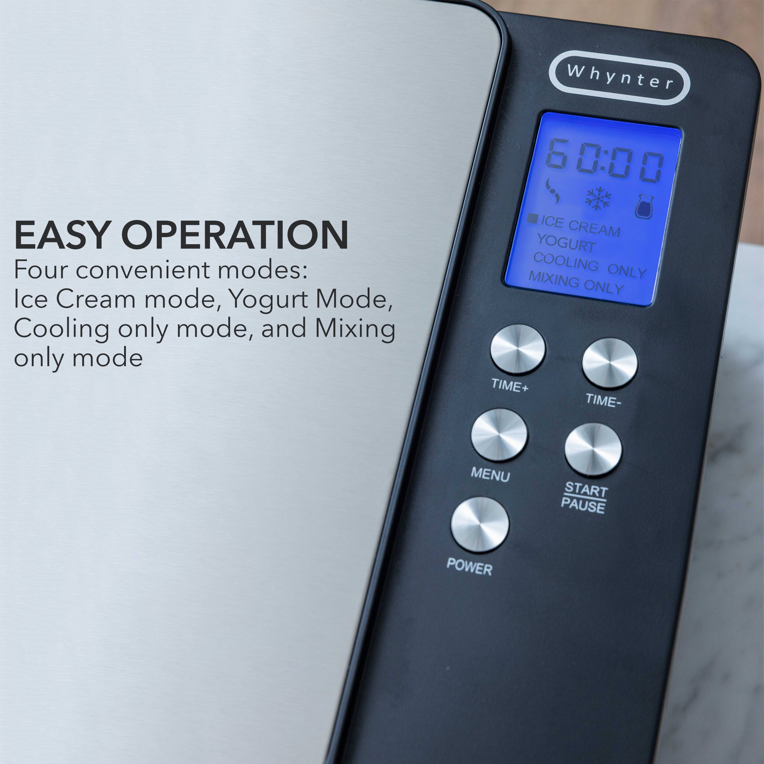 Accessories. Whynter - Whynter Ice Cream Maker 2 Quart Capacity Stainless Steel Bowl & Yogurt Function in Stainess Steel - Stainless Steel.