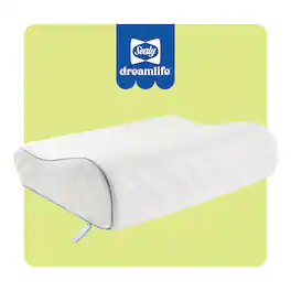 Sealy - Dreamlife Contour Memory Foam Pillow, Standard - White