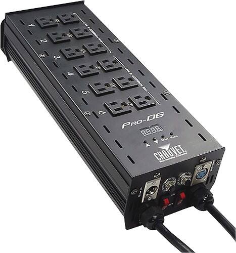 Angle Standard. Chauvet Lighting - PRO-D6 Dimmer Pack - Black.