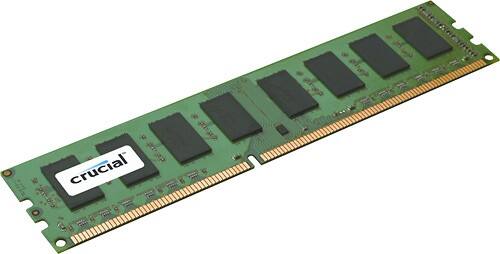 Angle Standard. Crucial Technology - 1GB PC3-10600 DDR3 DIMM Desktop Memory.