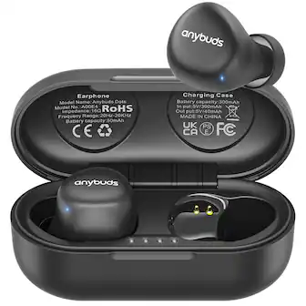 Earphone
Model Name: Anybuds Dots
Model No.: A00E4
RoHS
Impedance: 16Ω
Frequency Range: 20Hz-20KHz
Battery capacity: 50mAh
Charging Case
Battery capacity: 300mAh
Input: 5V/300mAh
Output: 5V/40mAh
MADE IN CHINA
CE
UK
CA
PS
FC
anybuds