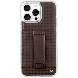 Walli Cases - Phone Case with Wallet and Finger Strap for Samsung S25 Plus - Cafe Gingham
