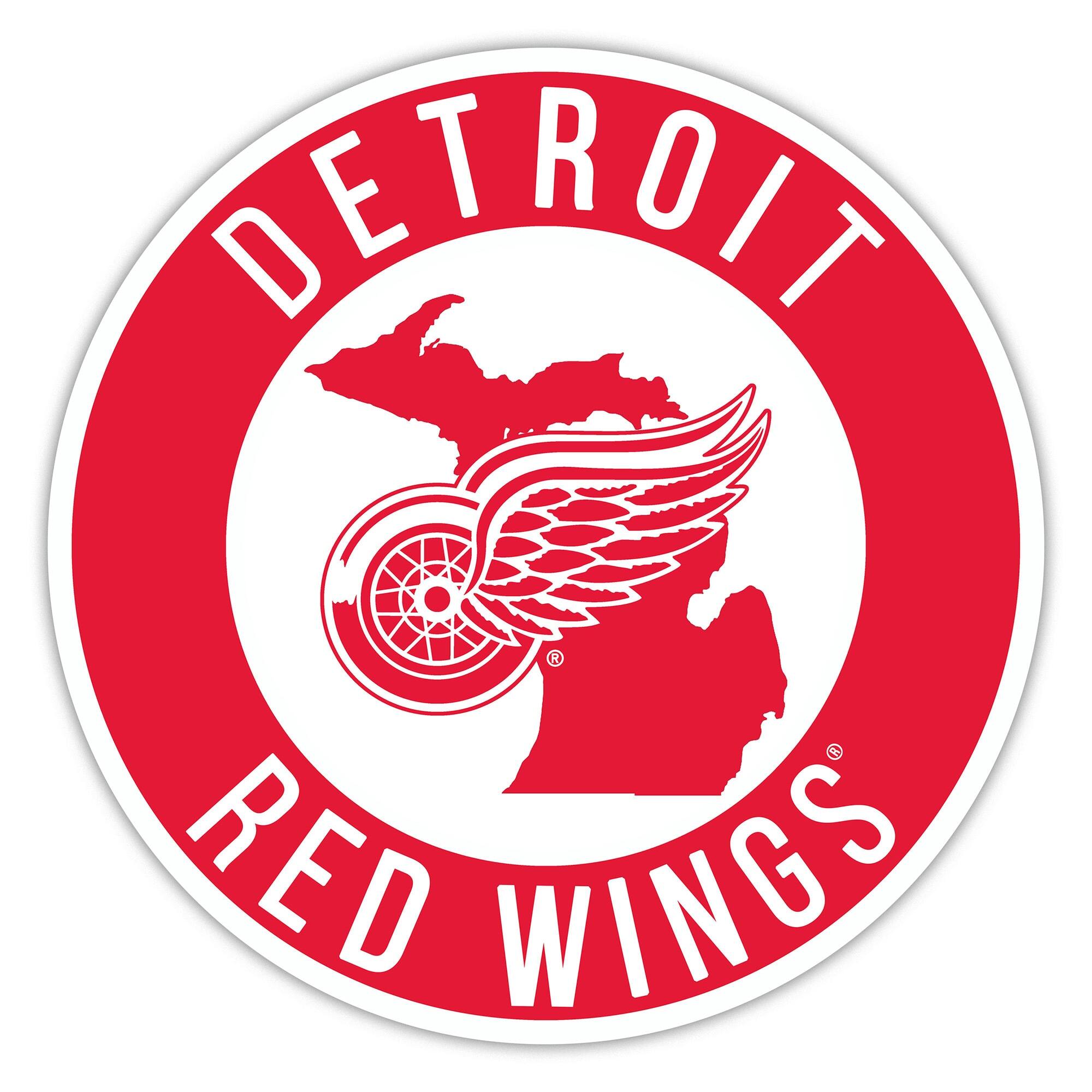 Detroit Red Wings 15" State Circle Sign