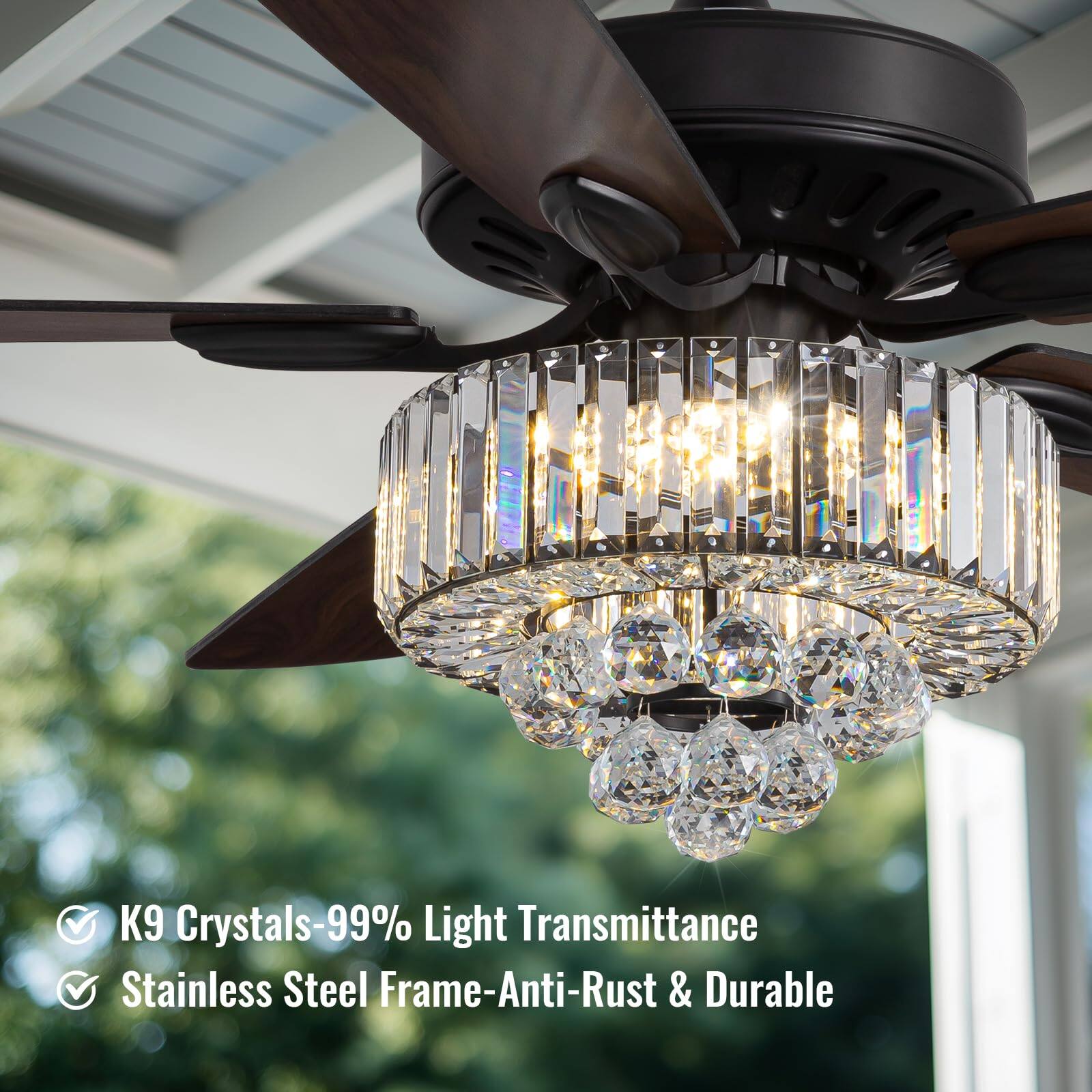 K9 Crystals-99% Light Transmittance  
Stainless Steel Frame-Anti-Rust & Durable