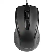 Front. Targus - 3-Button USB Full-Size Optical Mouse - Black.