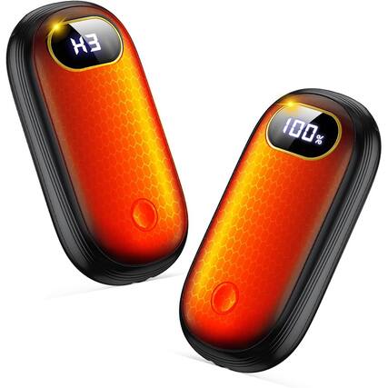 Front. MOSZAR LLC - Electric Hand Warmers, Rechargeable 17H Heat, LED Display, Dual-Side.