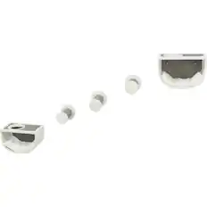 Front. TRIXIE - Eden Wall Mount Cat Tree Set, 2 Condos with 3 Steps, Cat Furniture - Gray.