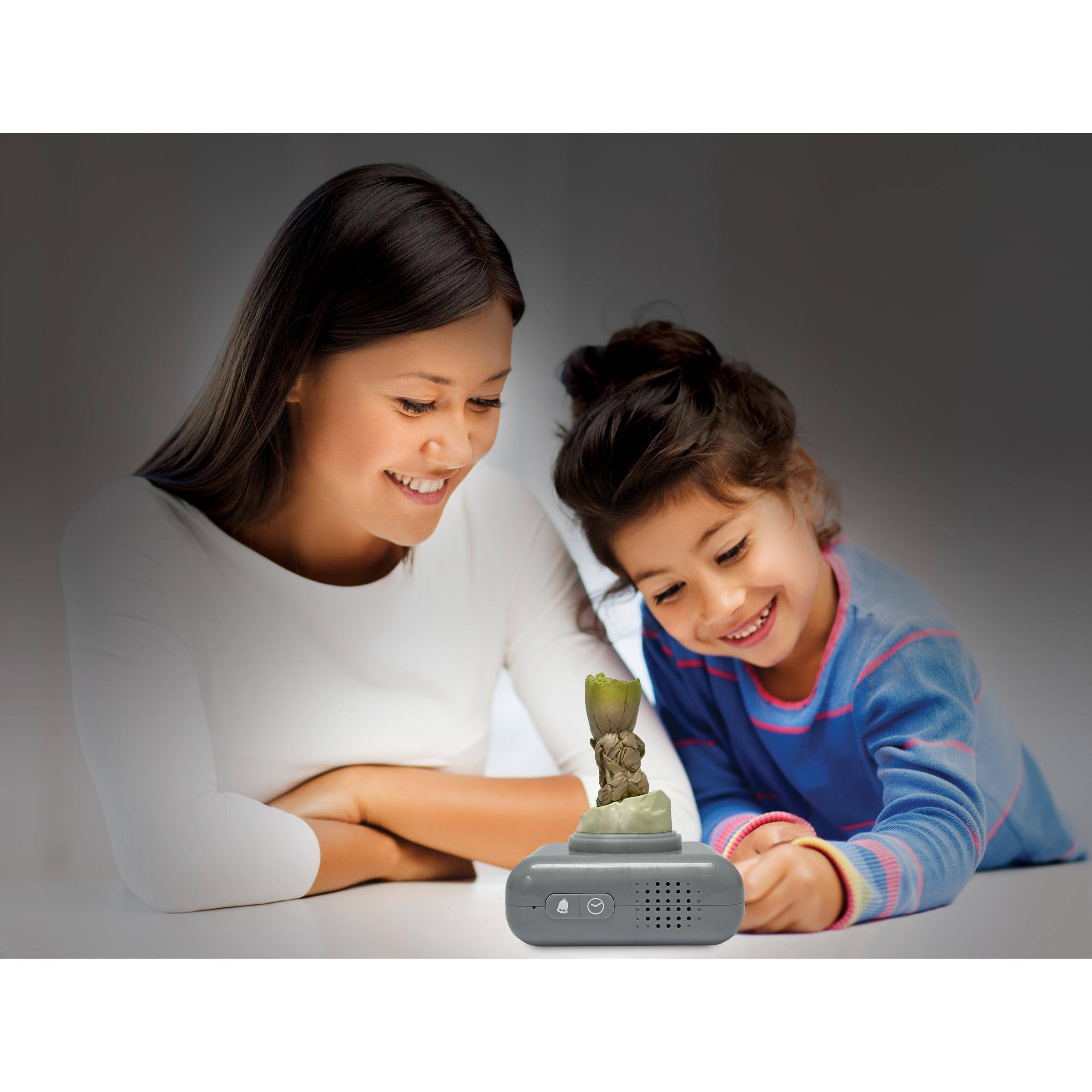 Alt View 4. Lexibook - Guardians of the Galaxy Groot Nighlight Alarm Clock with Sounds - GREEN.