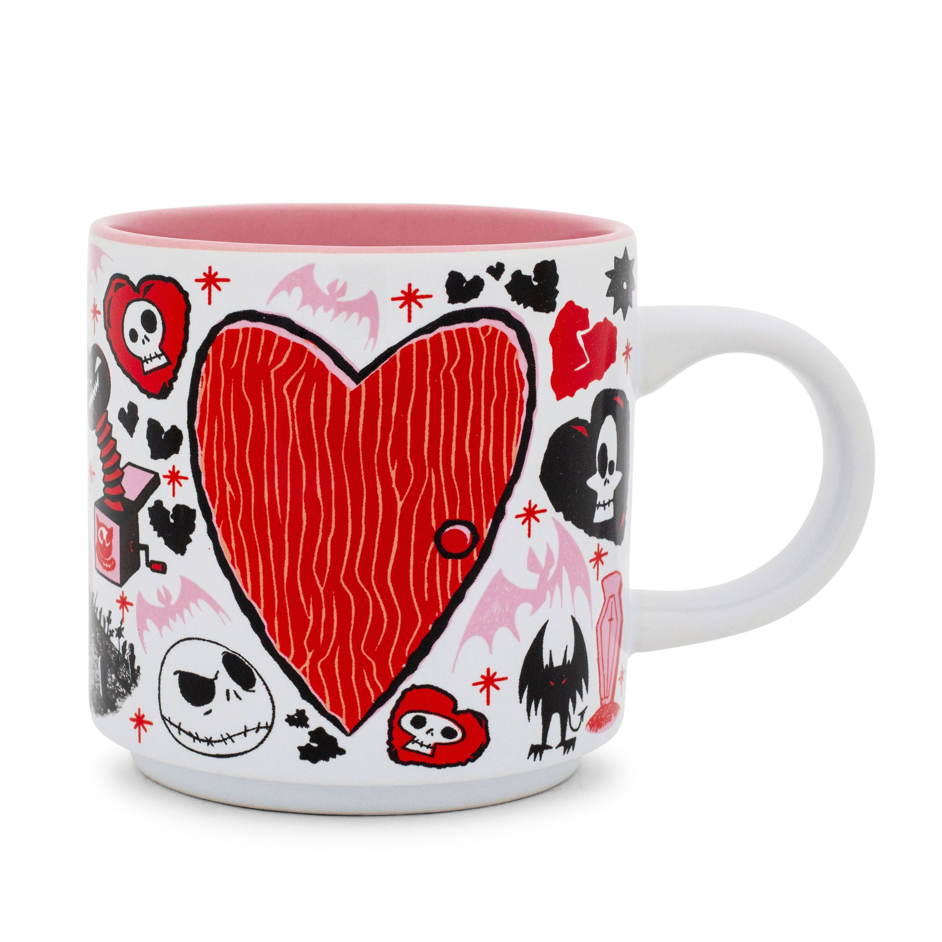 Alt View 10. Disney - Disney The Nightmare Before Christmas Valentine's Town Stackable Ceramic Mug - Red.