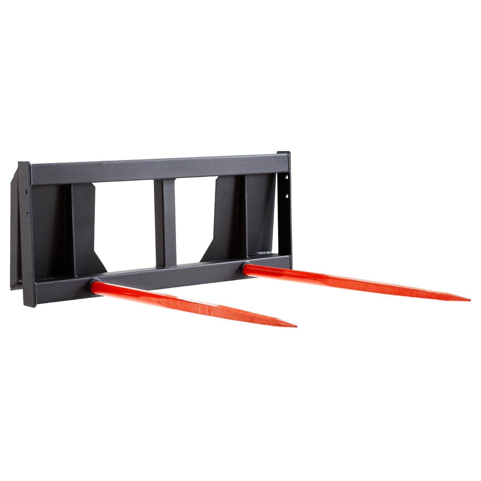 Alt View 5. VEVOR - 49" Hay Spear, Bale Spears 3000lbs Loading Capacity, Skid Steer Loader Tractor Attachment 2pcs Spears - Black.