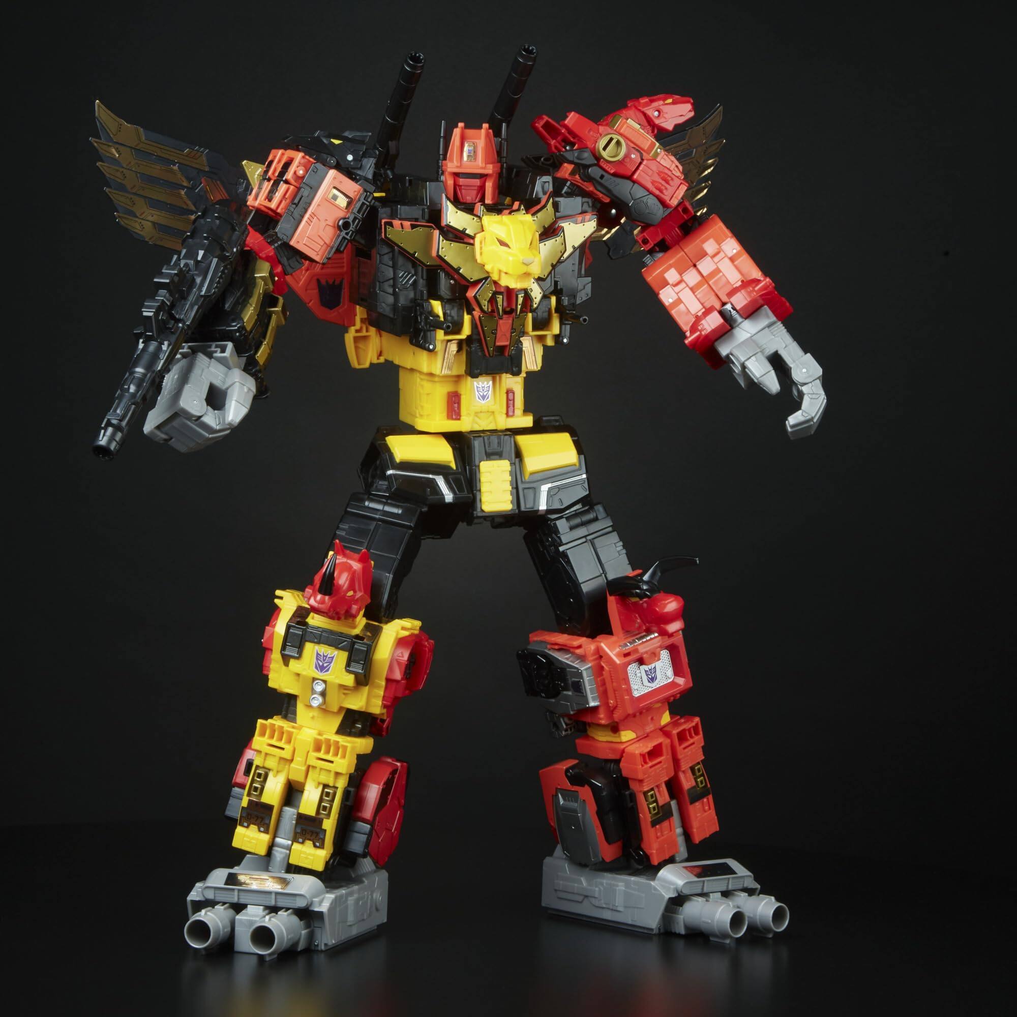 Alt View 5. Transformers - Transformers Power of the Primes Titan Class Predaking Combiner Action Figure Set - Multicolor.