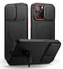 Front. SURITCH - Bumper Case for iPhone 15 Pro Max with Camera Cover, Kickstand,Compatible with MagSafe, Shockproof Slim Protective Cover - Aurora Black.