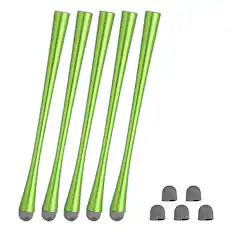 Front. Unique Bargains - 5pcs Slim Waist Stylus Pens 2 in 1 High Sensitivity Universal Pen Capacitive Stylus for Touch Screen Devices - Green.