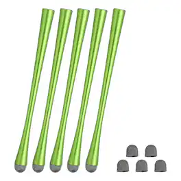 Unique Bargains - 5pcs Slim Waist Stylus Pens 2 in 1 High Sensitivity Universal Pen Capacitive Stylus for Touch Screen Devices - Green