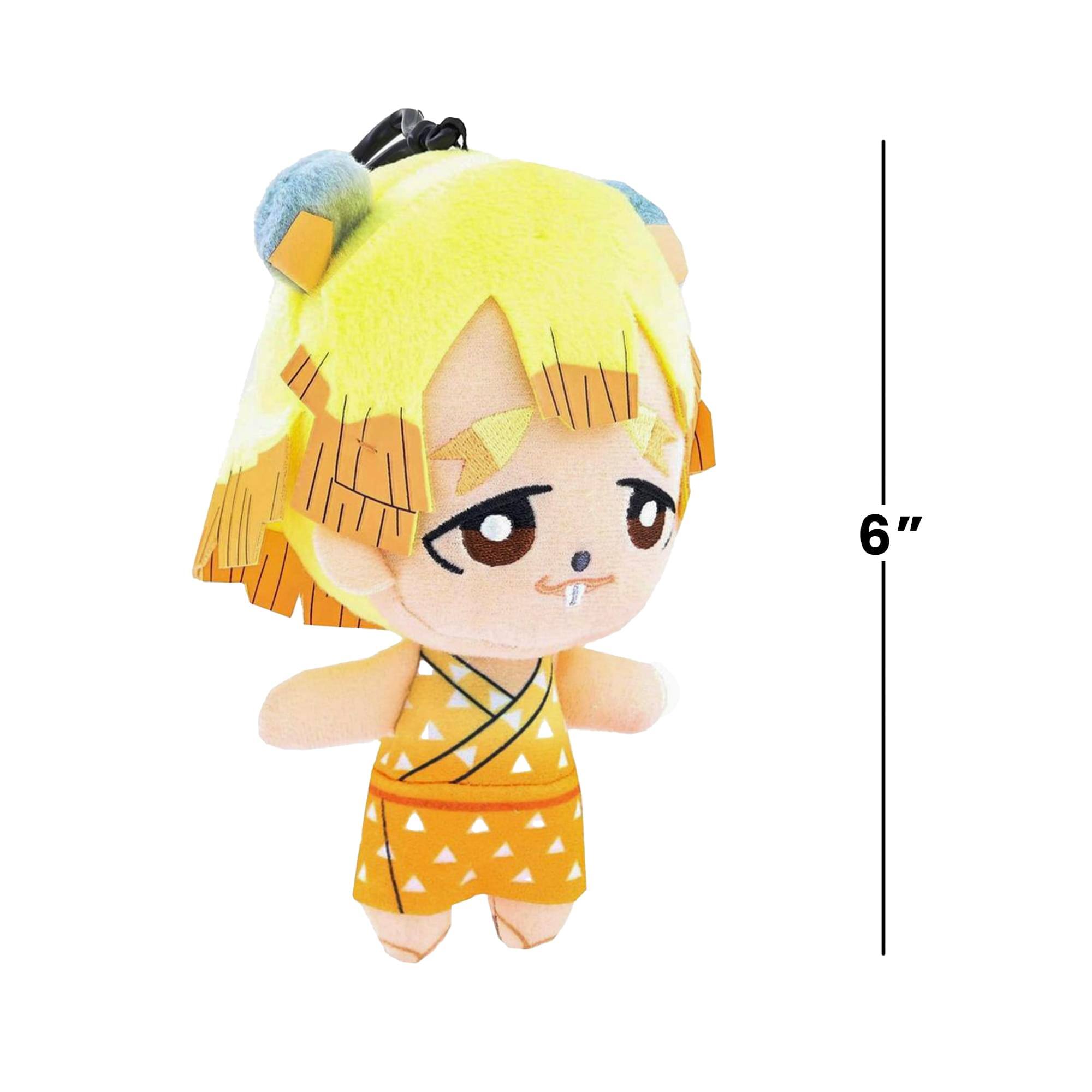 Alt View 3. Banpresto - Demon Slayer 6 Inch Tomonui Plush Series 4 | Zenistu (Chuitsu) - Orange.