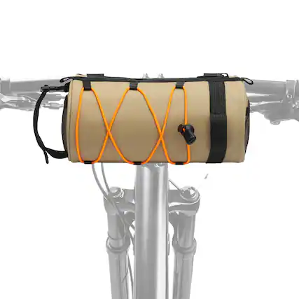 Front. Unique Bargains - Bike Handlebar Bag 2.5L Front Bicycle Storage Convertible Waterproof w/Shoulder Strap for Road Mountain Bikes Cycling - Brown.