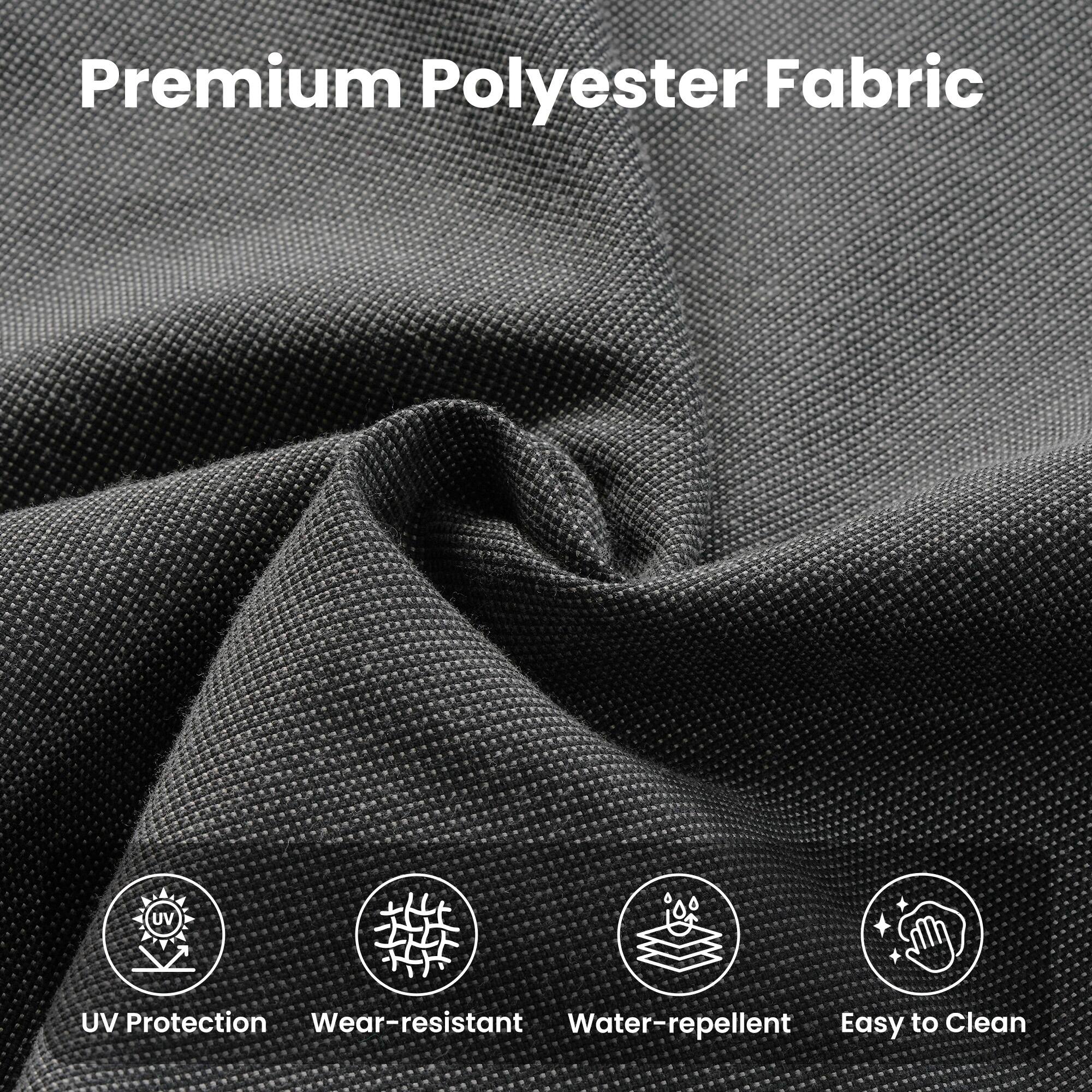 Premium Polyester Fabric

- UV Protection
- Wear-resistant
- Water-repellent
- Easy to Clean