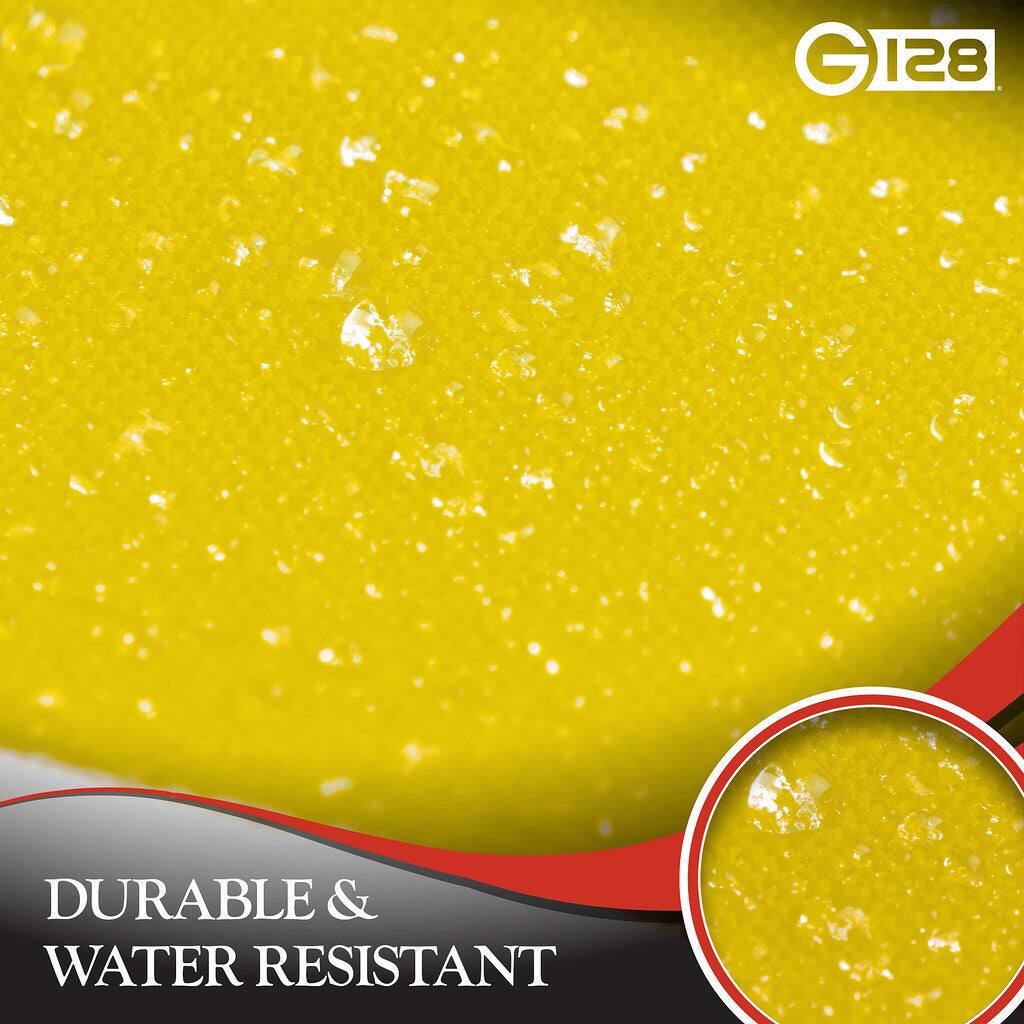 G128  
128  
DURABLE & WATER RESISTANT