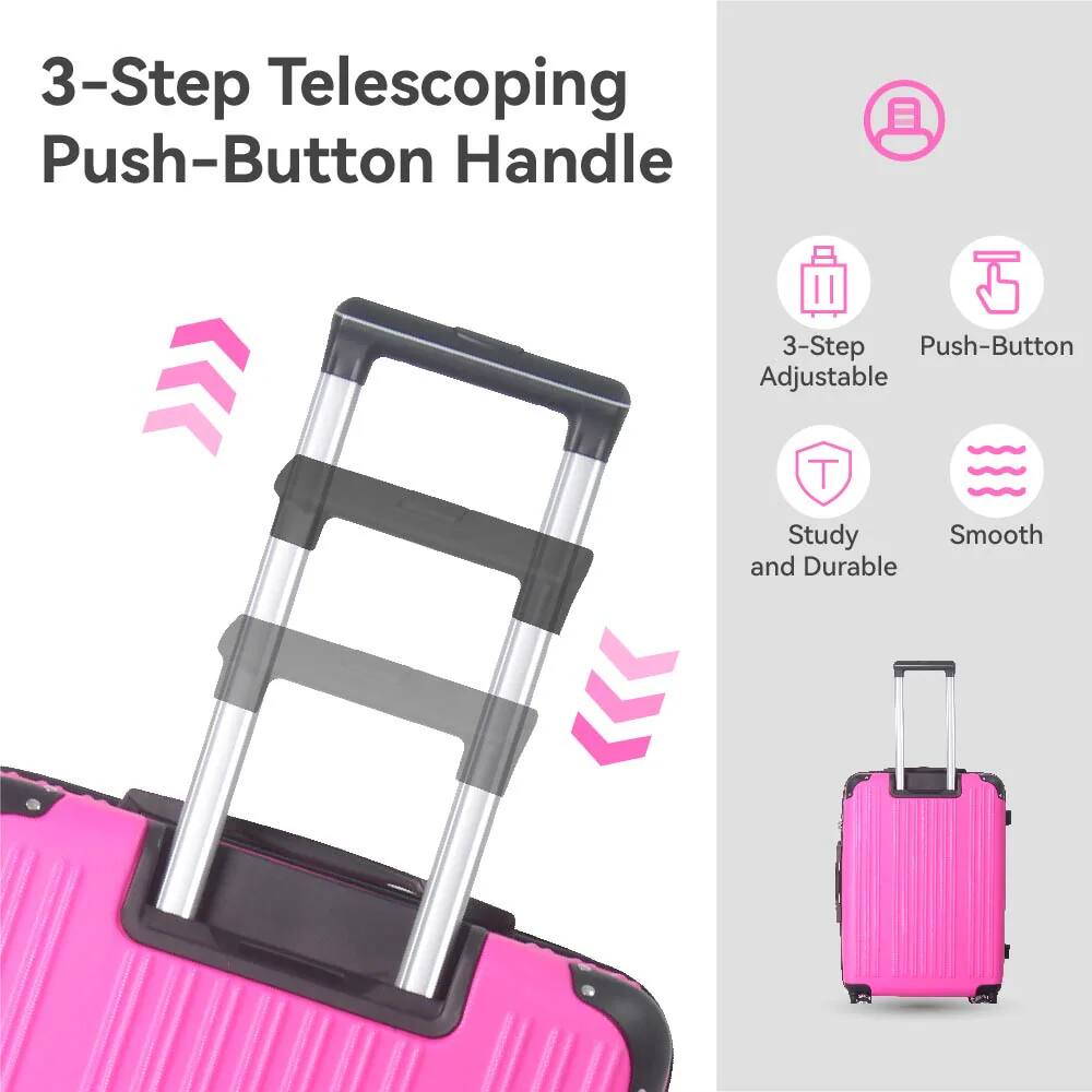 3-Step Telescoping Push-Button Handle

- 3-Step Adjustable
- Push-Button
- Study and Durable
- Smooth