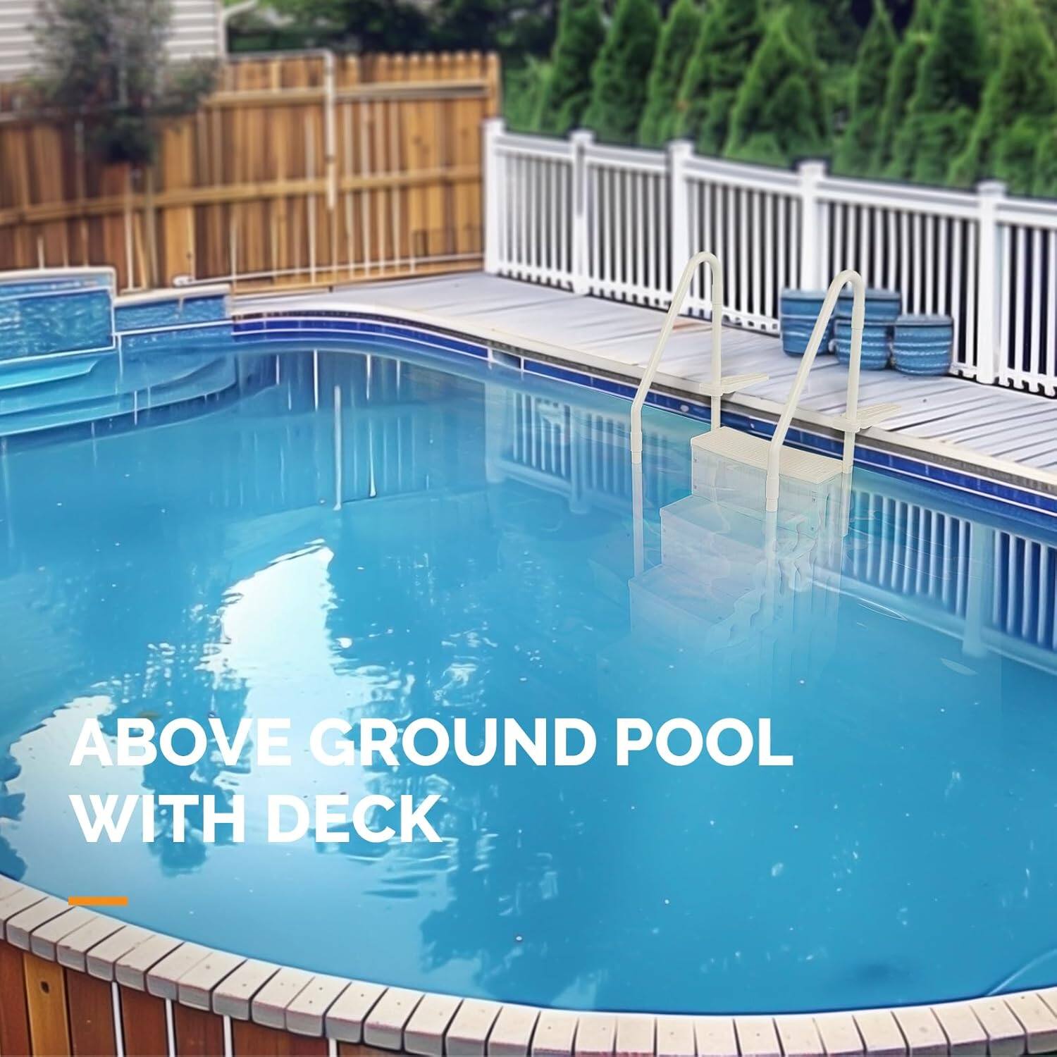 ABOVE GROUND POOL WITH DECK