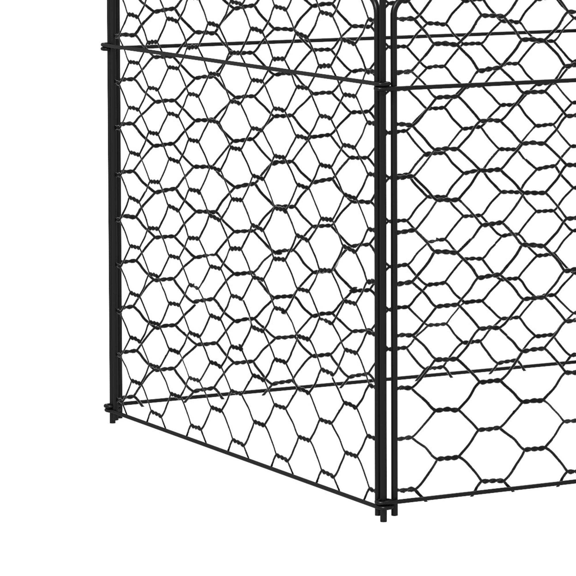 Alt View 8. Outsunny - Garden Chicken Wire Cloche, 12" x 14" Plant Protectors from Animals, 4 Pack Metal Crop Cages to Keep Animals Out - Black.