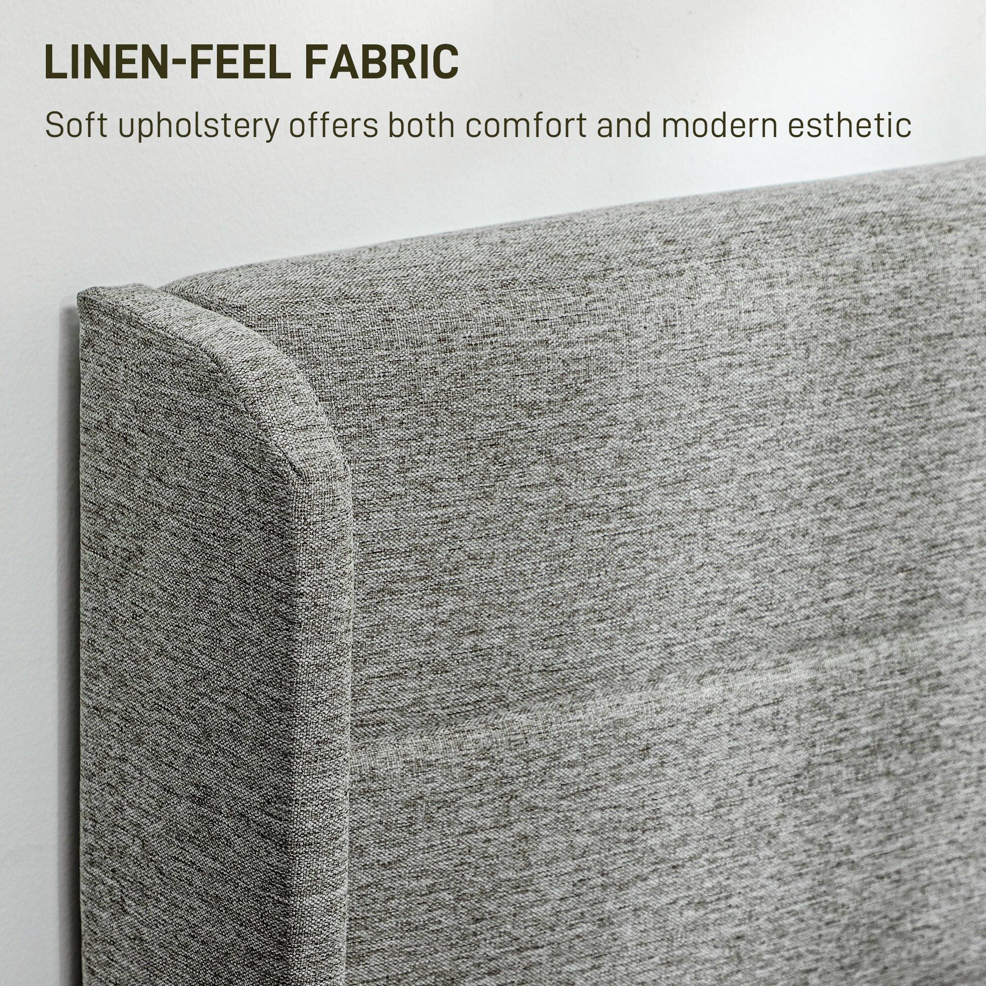 LINEN-FEEL FABRIC
Soft upholstery offers both comfort and modern esthetic