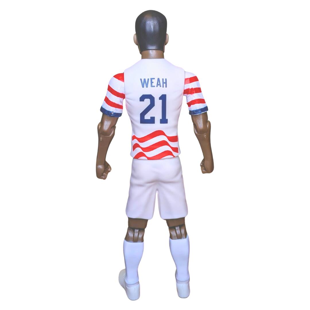 Alt View 4. Banbo Toys - Banbo Toys SOCKERS 2026 USMNT Tim Weah (Home Jersey) 8" Collectible Soccer Action Figure.