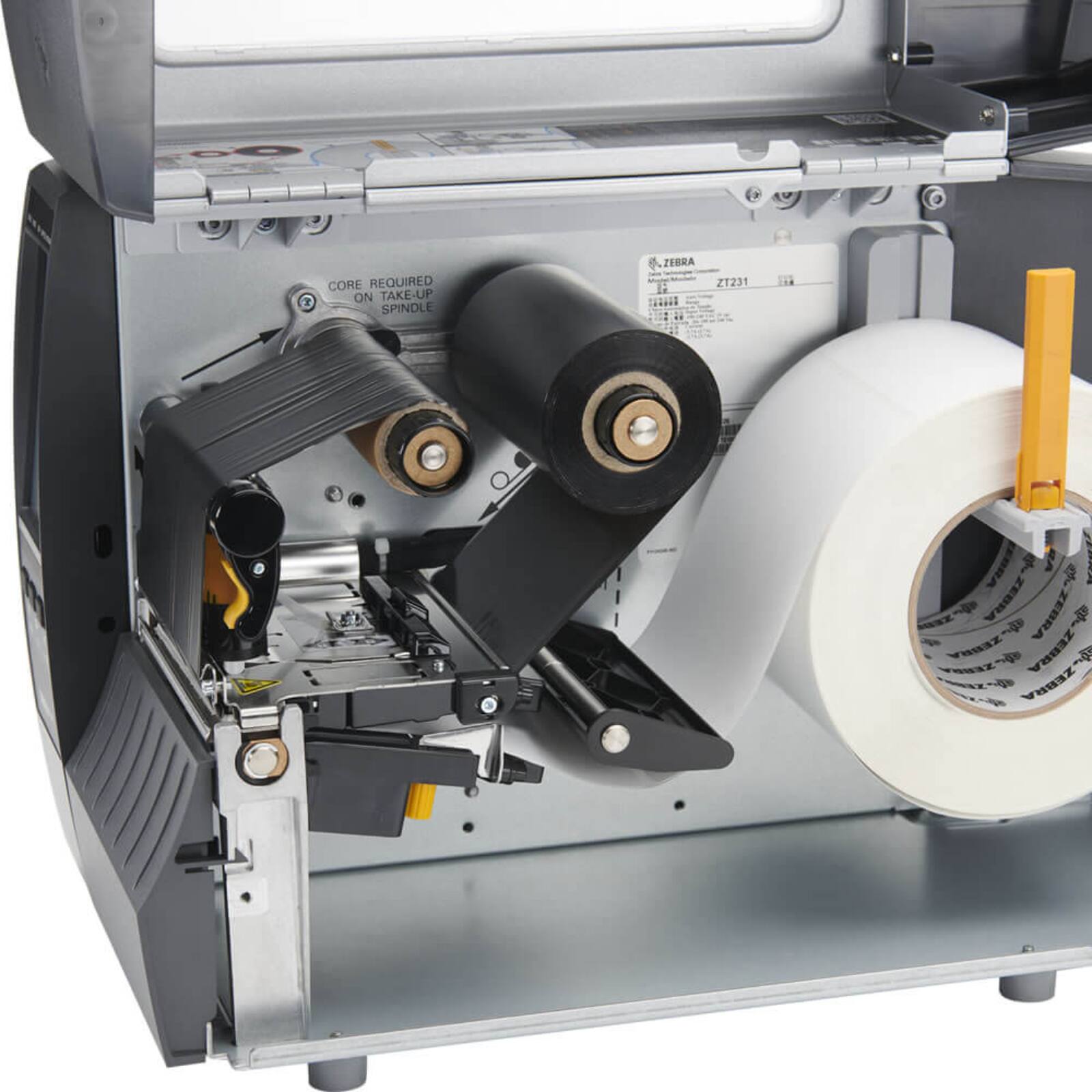 CORE REQUIRED ON TAKE-UP SPINDLE  
ZEBRA  
ZT231