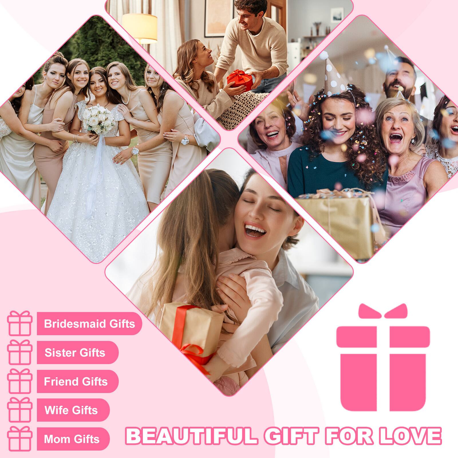 Bridesmaid Gifts  
Sister Gifts  
Friend Gifts  
Wife Gifts  
Mom Gifts  

BEAUTIFUL GIFT FOR LOVE