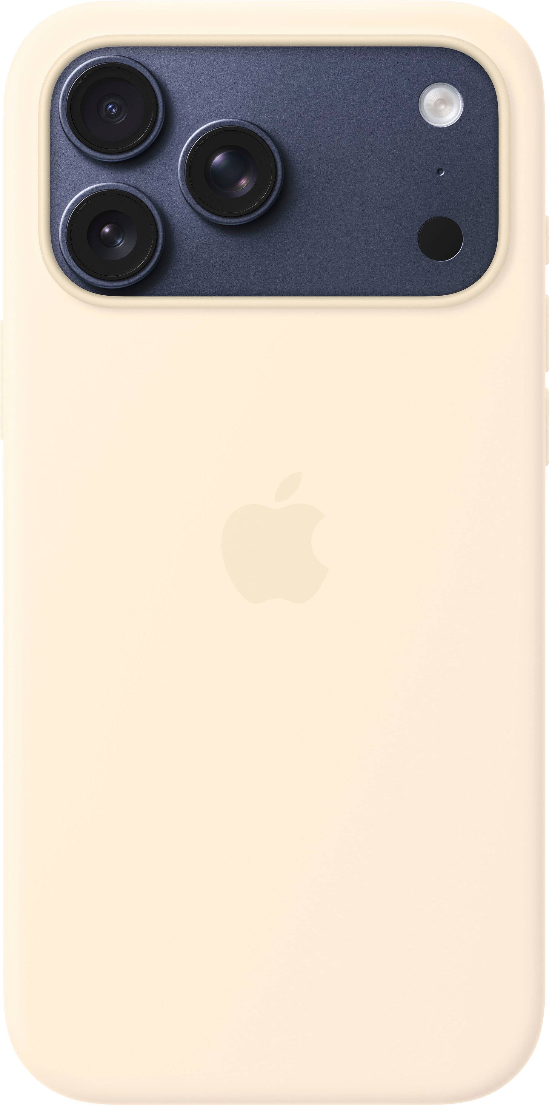 Alt View 2. Apple - iPhone 17 Pro Max Silicone Case with MagSafe - Vanilla.