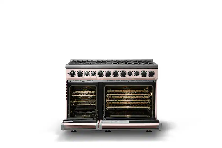 Wide Line Precision Viking 48 in. Wide 8 Burner Dual Fuel Frestanding Sealed Buner ...