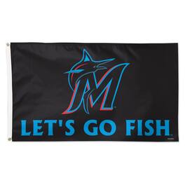 WinCraft - Miami Marlins 3' x 5' Single-Sided Deluxe Team Slogan Flag - Multicolor