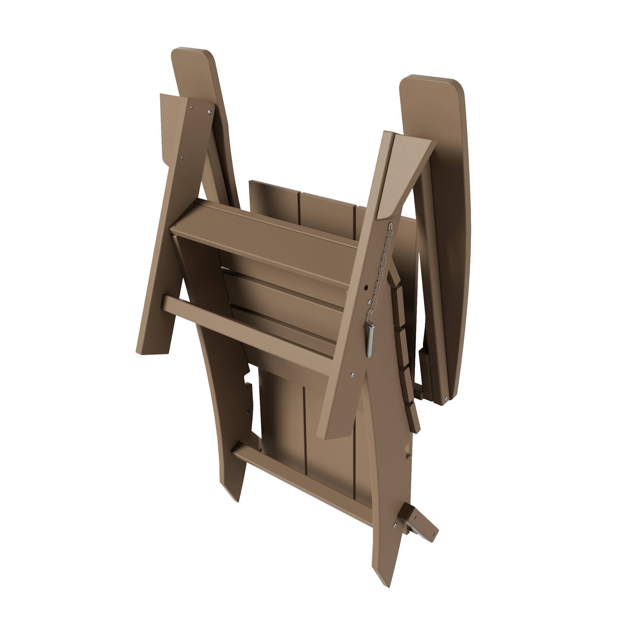 Alt View 4. WestinTrends - WestinTrends Ashore Outdoor HDPE Modern Folding Adirondack Chair - Weathered Wood.