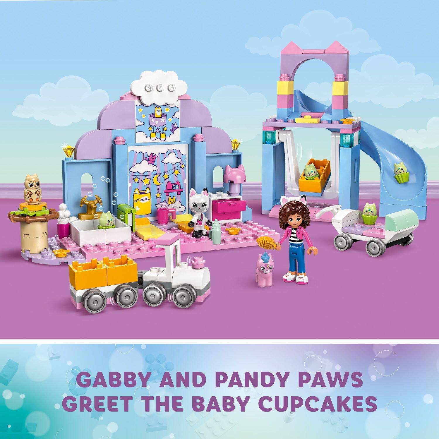 Gabby and Pandy Paws Greet the Baby Cupcakes.