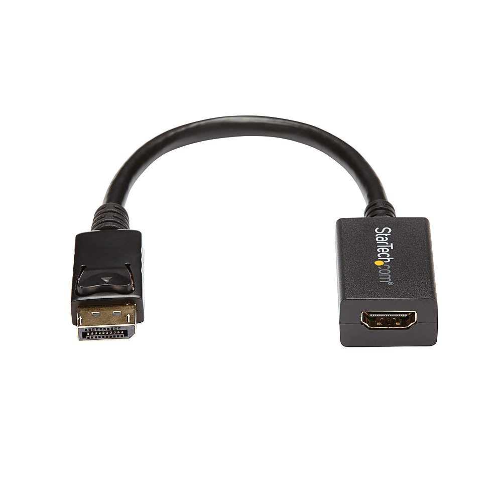 Angle View: StarTech.com - DisplayPort to HDMI Video Adapter Converter - Black