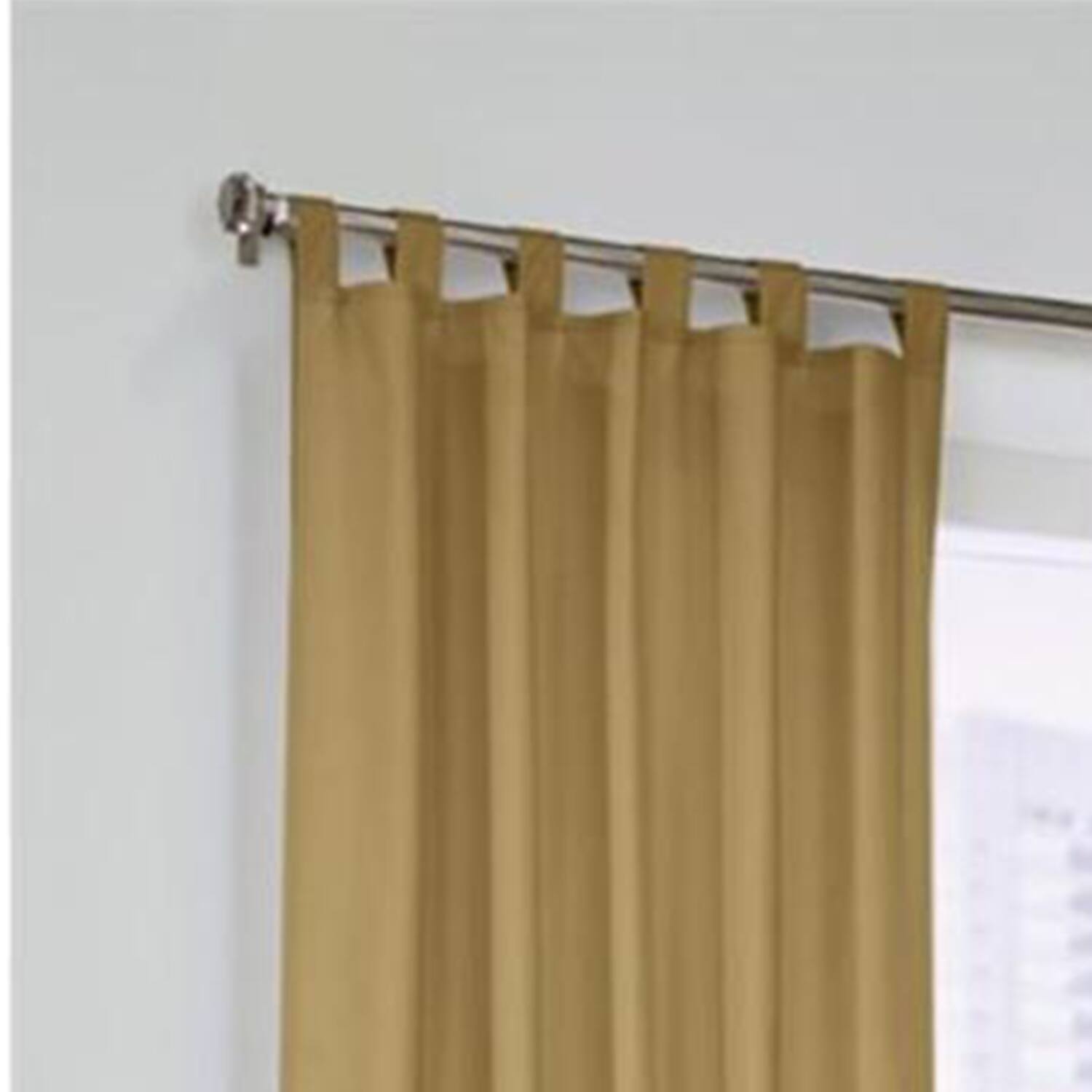 Angle. Commonwealth Home Fashions - Thermalogic Prescott Fashionable and Functional Tab Top Panel - 2-Piece - 80x84" Camel - Camel.