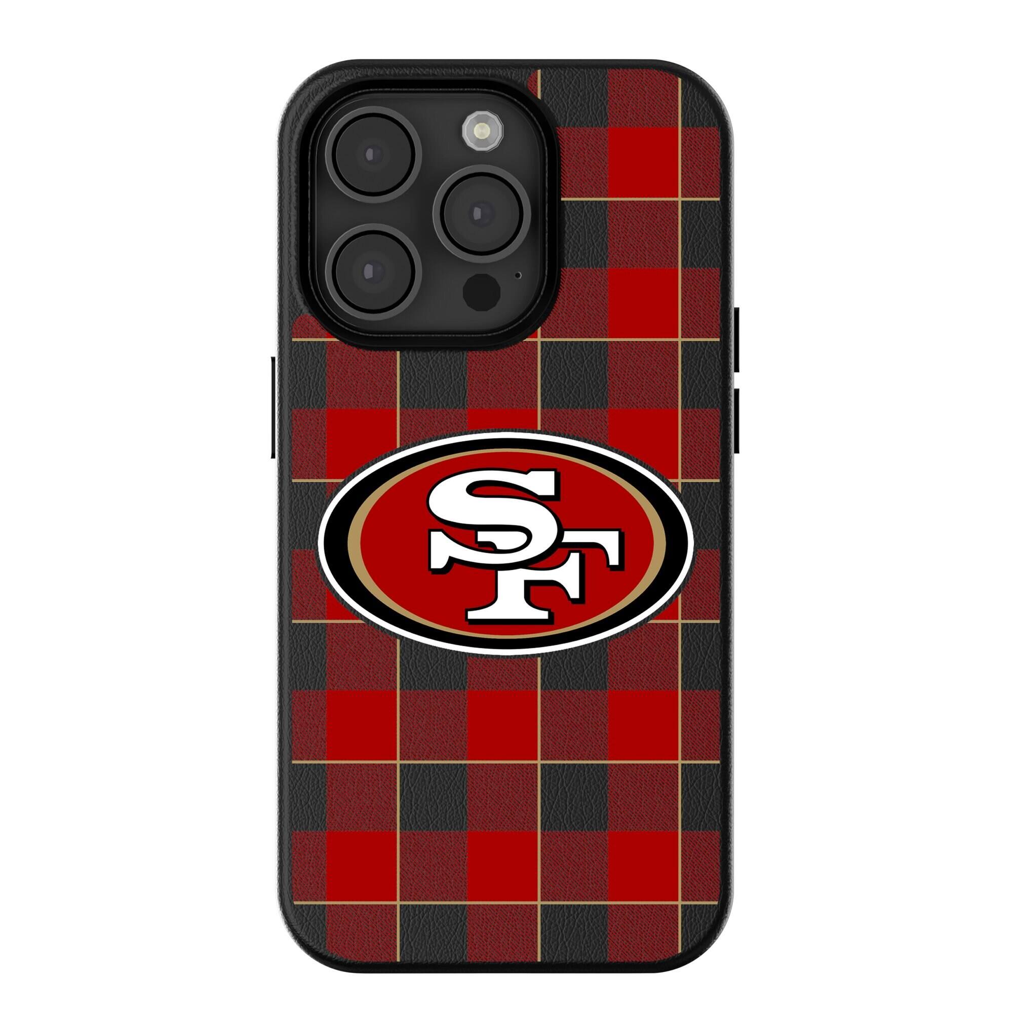 Keyscaper - NFL - San Francisco 49ers Plaid Magnetic Bump iPhone Case - 15 - Black price history on PriceWatchPro