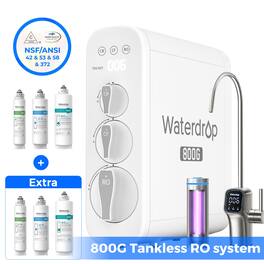 Waterdrop - G3P800 Reverse Osmosis System Extra WD-CFCBRO Water Filters - White