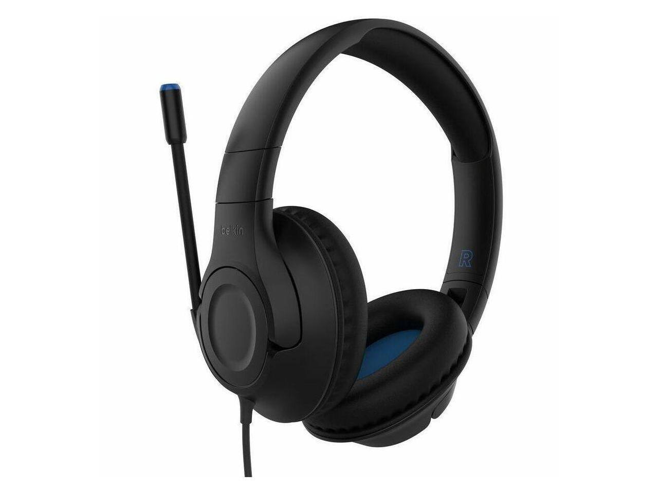 Alt View 7. Belkin - Belkin SoundForm Inspire high-quality Wired Over-Ear Headset for Kids - Black - Black.