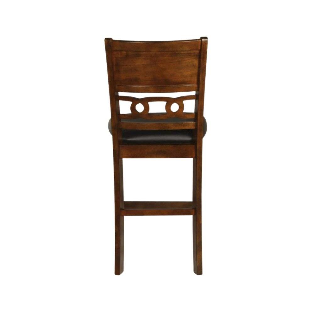 Left. FurniFact - Brown Wood Counter Height Dining Chair Set of 4 - Brown.