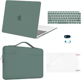 mosiso - 5-in-1 MacBook Air 13 Case and Sleeve Kit A2337/A2179/A1932 - Emerald Green