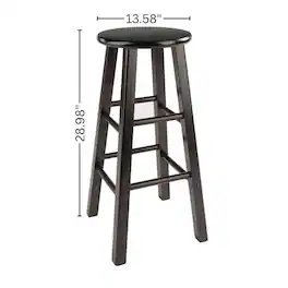 FurniFact - 2-Piece Bar Stool Set - Espresso