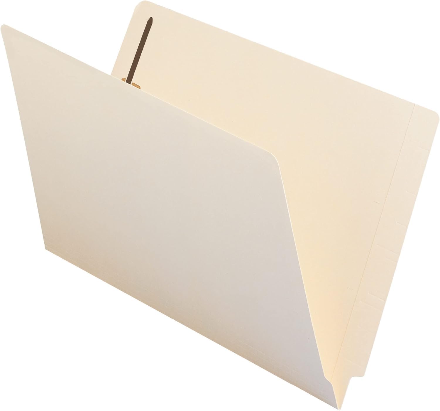 Front. Smead Manufacturing - Smead End Tab Fastener Folders with Reinforced Straight Tabs  11 pt Manila Legal Size  Manila Exterior  50 per Box.